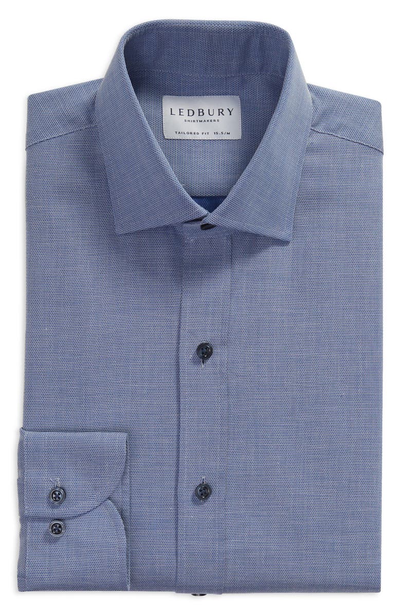Ledbury Tailored Fit Micropattern Dress Shirt, Alternate, color, 