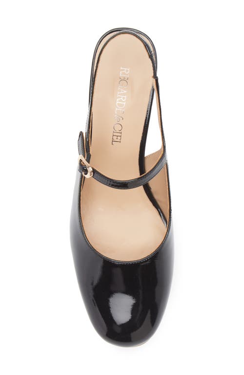 Regarde Le Ciel Edda Slingback Mary Jane Pump In Twinkle Black