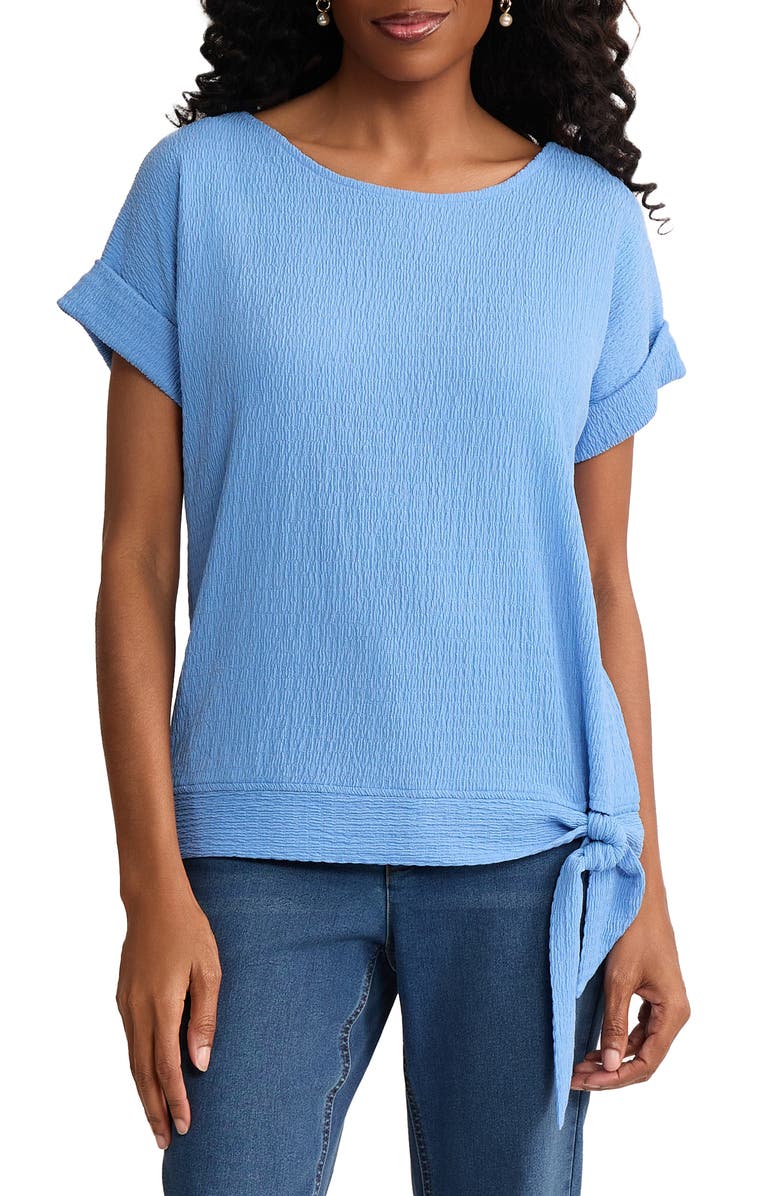 Jones New York Texture Dolman Top, Main, color, Blue Horizon