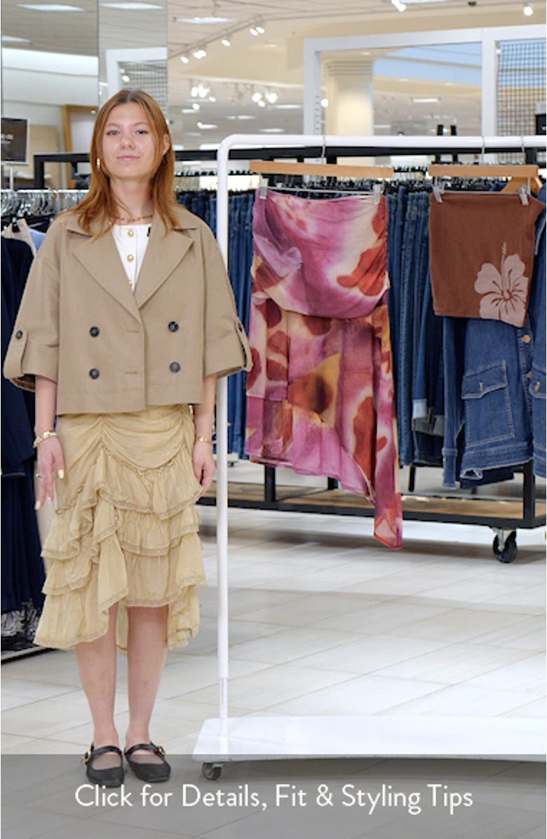 Festa Print Asymmetric Hem Midi Skirt, sales video thumbnail