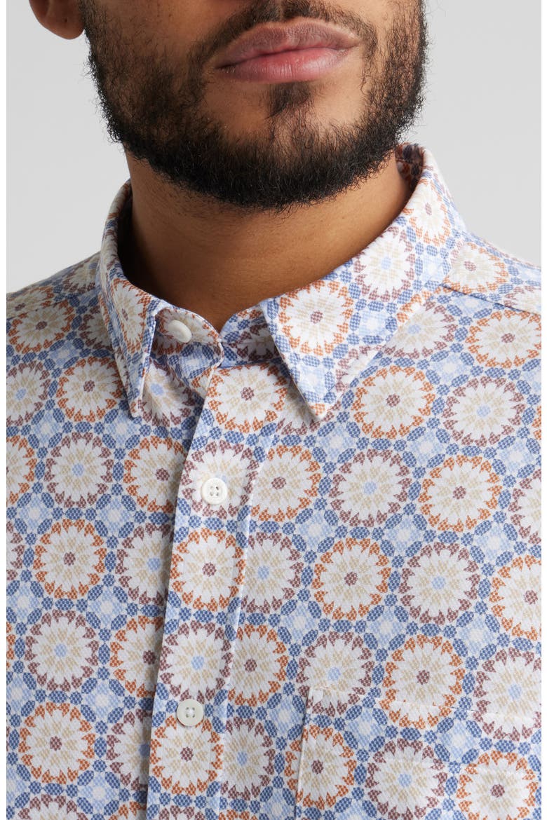 XC Flex Ascend Short Sleeve Button-Up Shirt, Alternate, color, MULTI MOSAIC