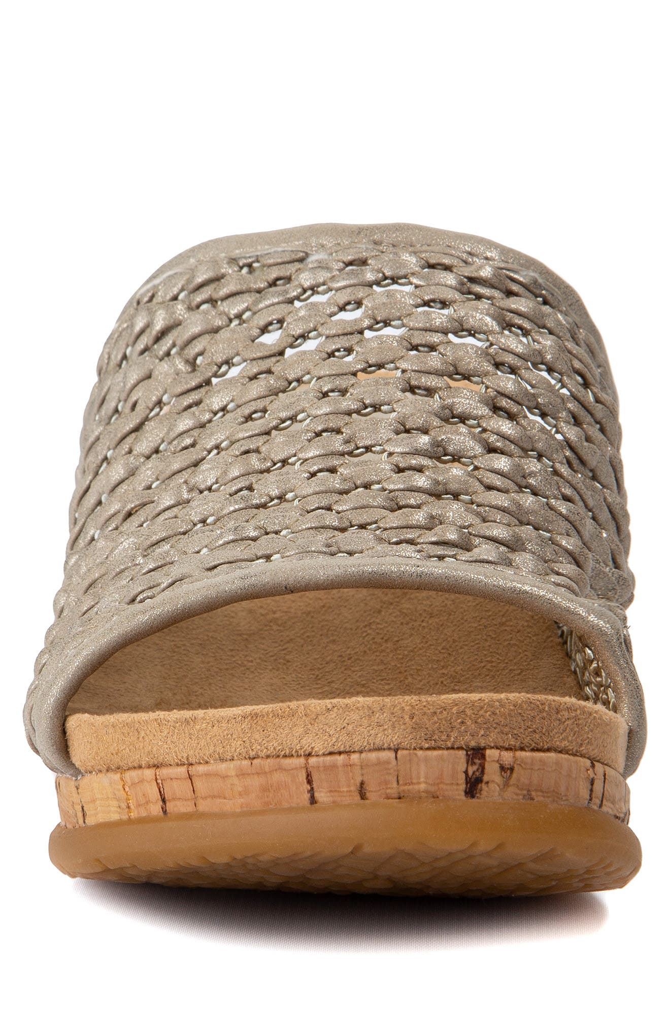 BARETRAPS Flossey Wedge Sandal, Alternate, color, Champagne