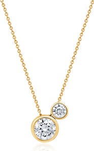 Crislu Brilliant 2-Stone Pendant Necklace