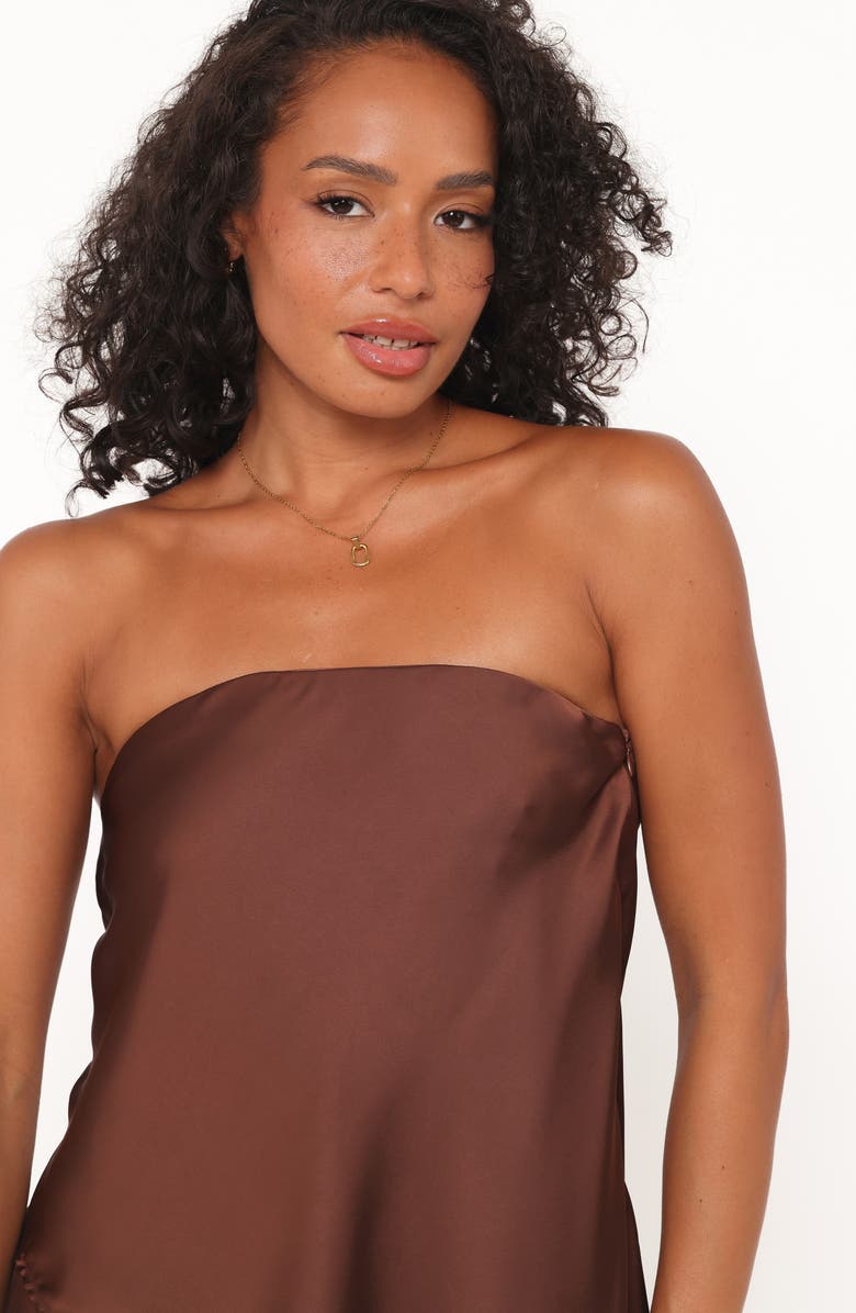 Petal & Pup Charmer Asymmetric Strapless Top, Alternate, color, Dark Brown