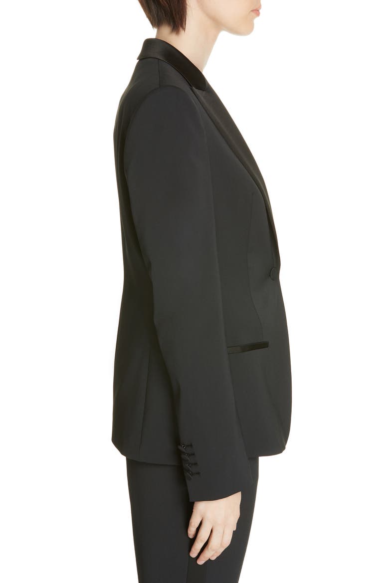 Jaxtiny Tuxedo Jacket, Alternate, color, BLACK