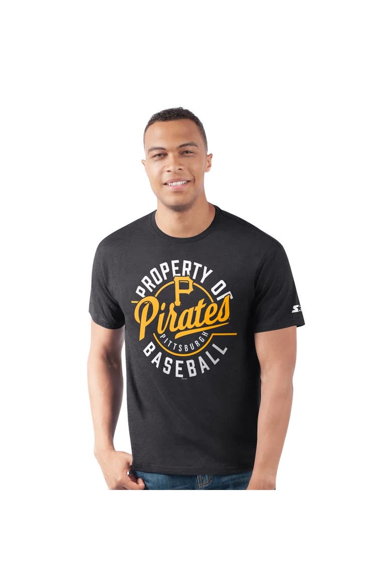 Men's Starter  Black Pittsburgh Pirates Prime Time Property Of T-Shirt, Alternate, color, Black