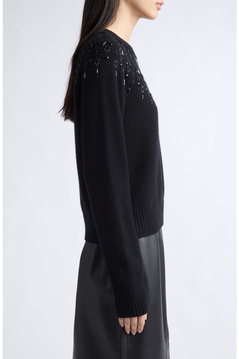 Harold Embellished Wool Sweater, Alternate, color, BLACK