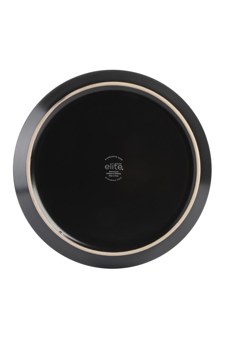 Soho Lounge Sofia Coupe Stoneware Dinnerware Set, Alternate, color, Black