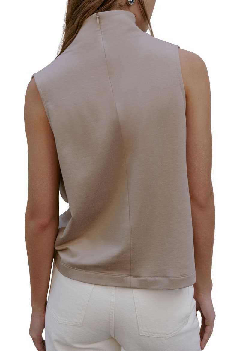 Finch French Terry Funnel Neck Top, Alternate, color, SAND