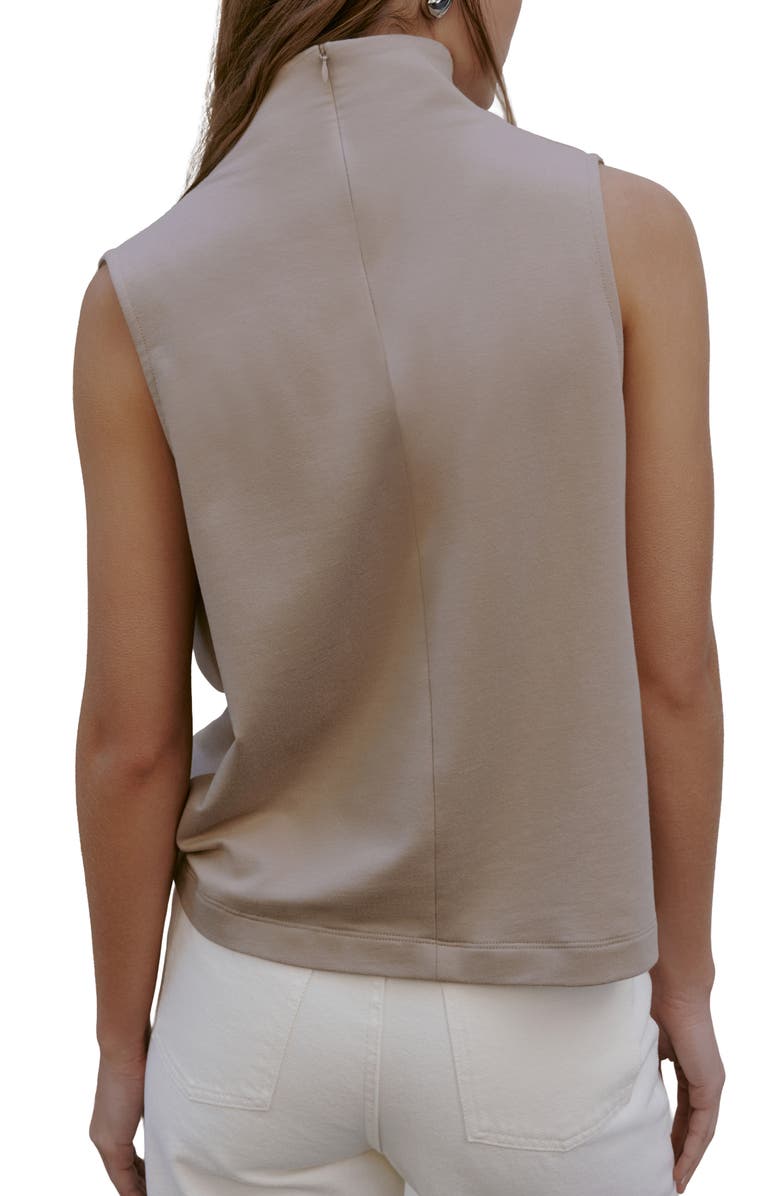 Marcella Finch French Terry Funnel Neck Top, Alternate, color, Sand