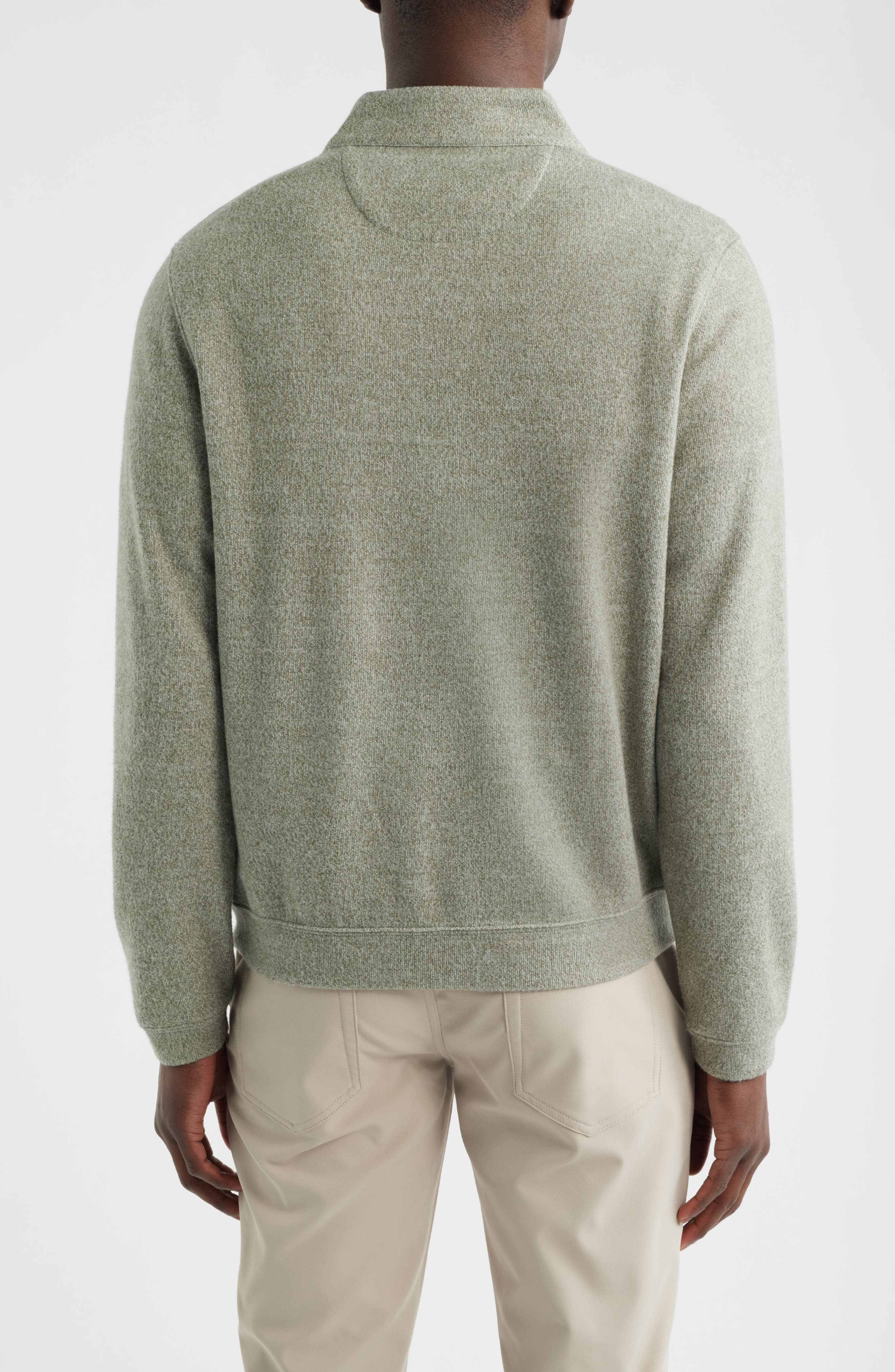Marled Sweater Knit Quarter Zip Pullover - image 2