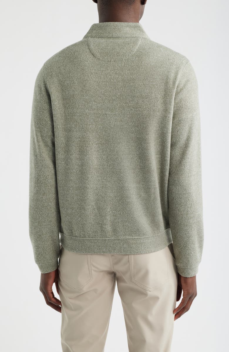 Scott Barber Marled Sweater Knit Quarter Zip Pullover, Alternate, color, Agave