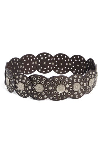 Vince Camuto Concho Grommet Disc Belt In Brown