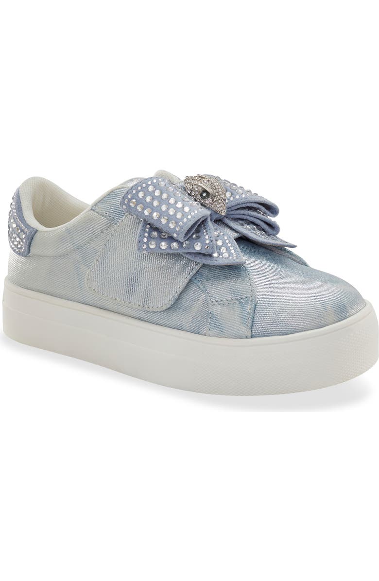 Kurt Geiger London Kids' Mini Laney Bow Sneaker, Main, color, Denim