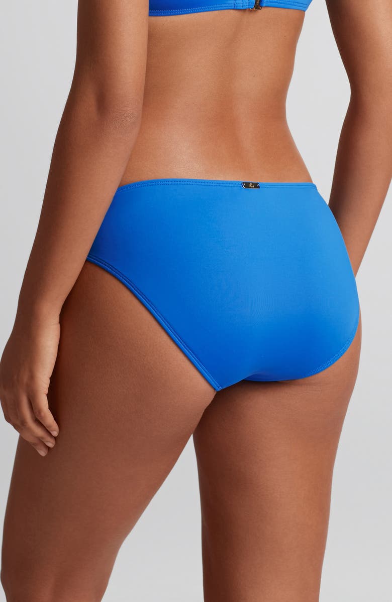 Lauren Ralph Lauren Macramé Ring Bikini Bottoms, Alternate, color, Electric Blue