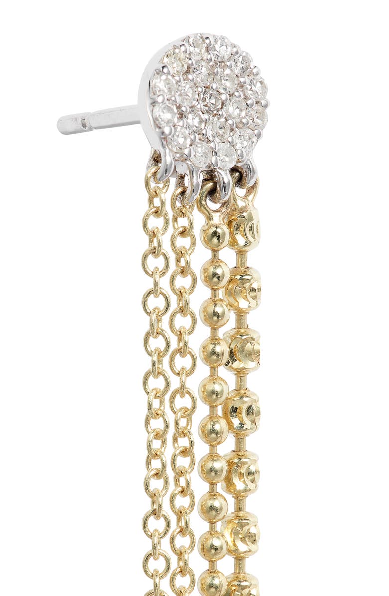 Meira T Fringe & Diamond Pavé Drop Earrings, Alternate, color, Gold