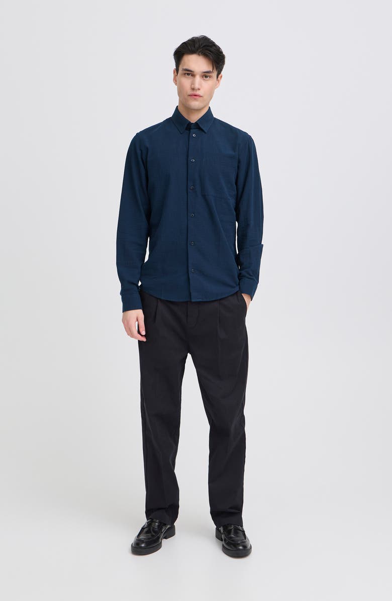 CASUAL FRIDAY Regular Fit Cotton Button-Up Shirt, Alternate, color, Navy Blazer
