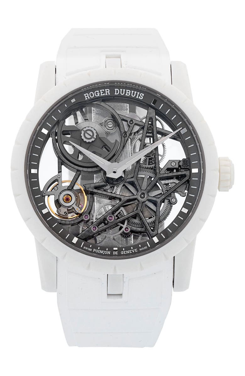 Watchfinder & Co. Roger Dubuis Preowned 2023 Excalibur Automatic Rubber Strap Watch, 42mm, Main, color, 