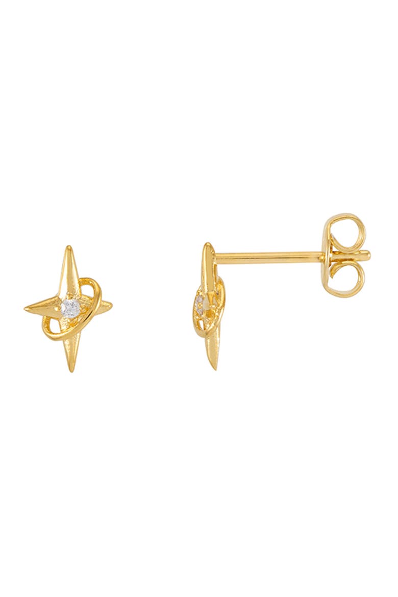 North Star Stud Earrings, Main, color, GOLD PLATED