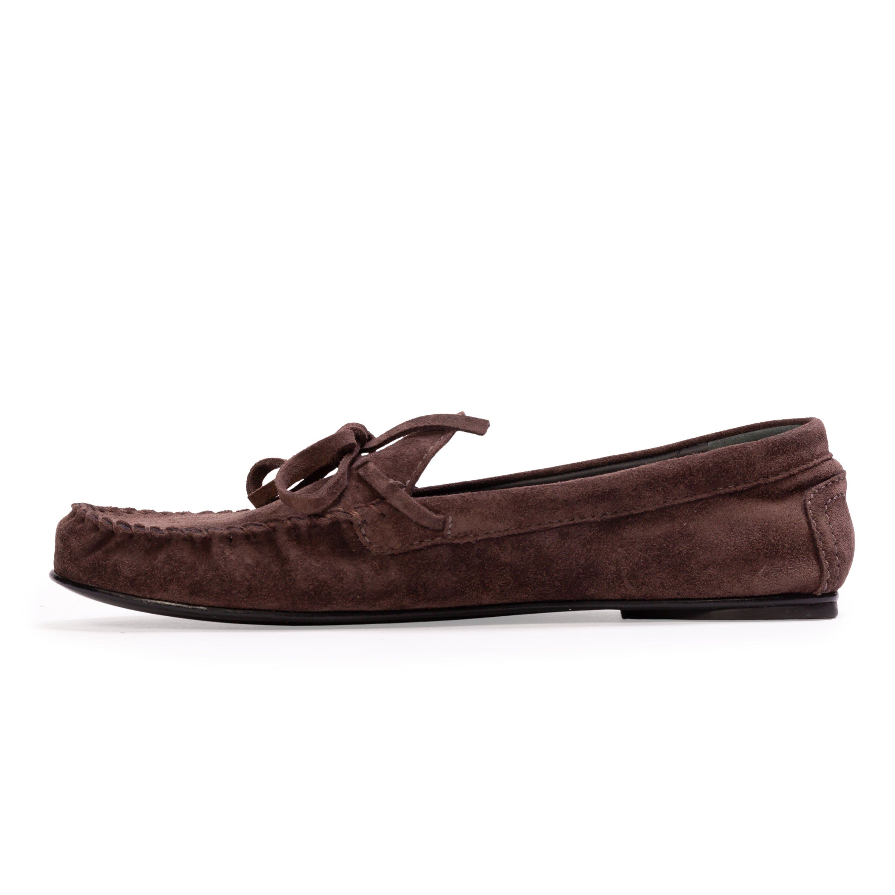 BLACK SUEDE STUDIO Solana Suede Loafer, Alternate, color, Hot Fudge Suede