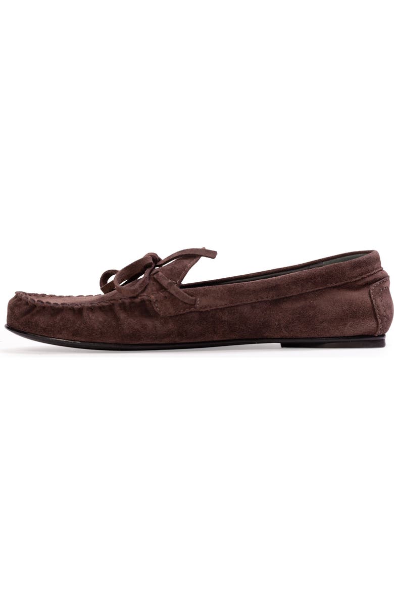 BLACK SUEDE STUDIO Solana Suede Loafer, Alternate, color, Hot Fudge Suede