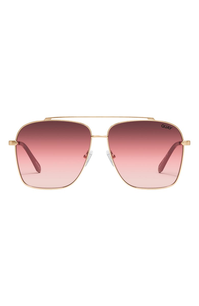 QUAY High Roller 56mm Aviator Sunglasses, Main, color, 