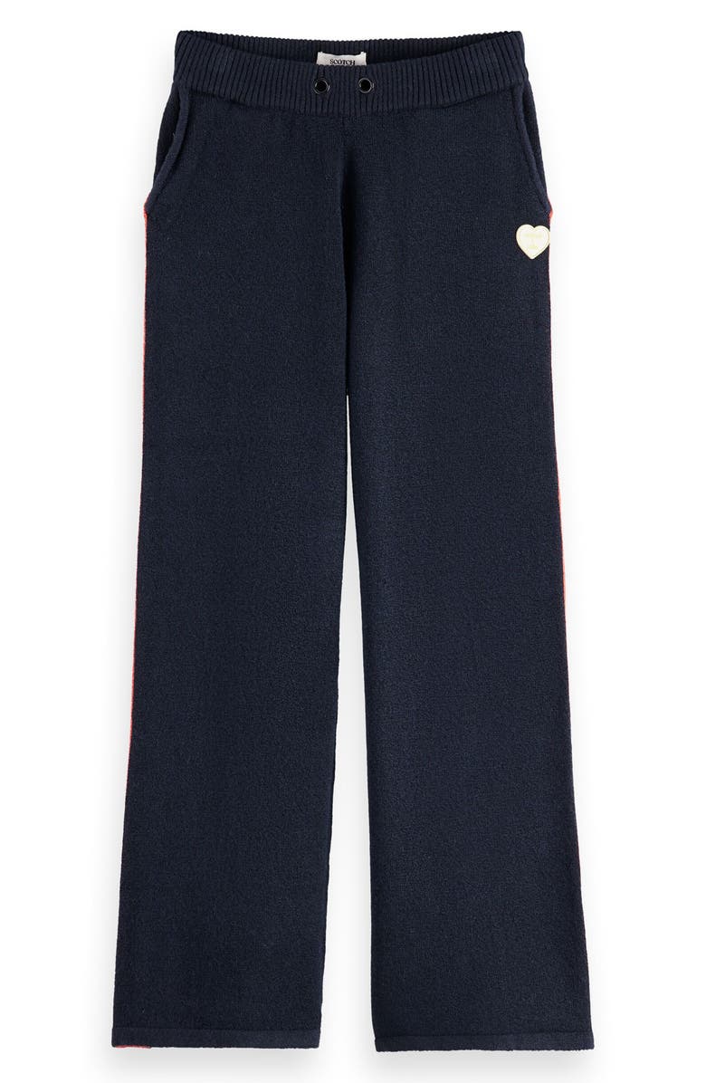 Scotch & Soda Kids' Side Stripe Knit Sweatpants, Main, color, Sky Captain