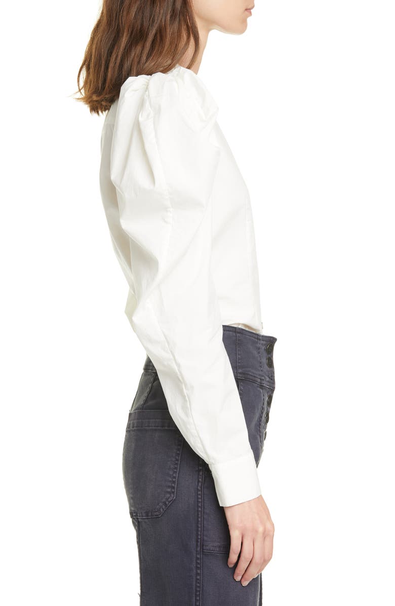 Ulla Johnson Willa Puff Sleeve Cotton Blouse, Alternate, color,