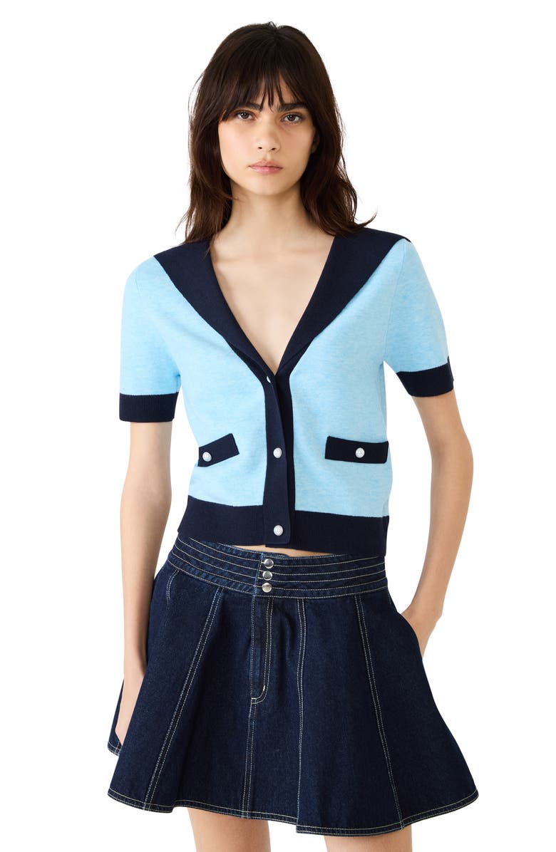 Steve Madden Aden Crop Sailor Sweater, Alternate, color, 