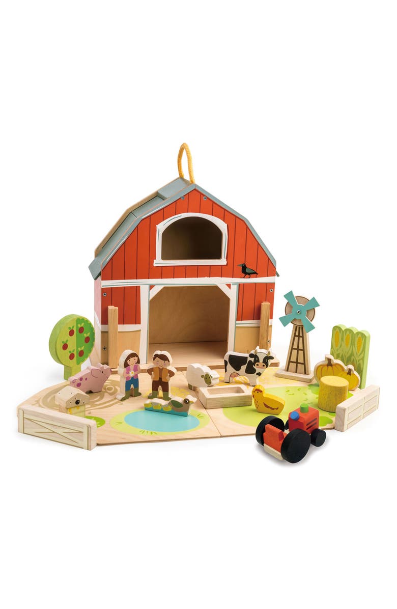 Tender Leaf Toys Baby Barn Playset, Main, color,