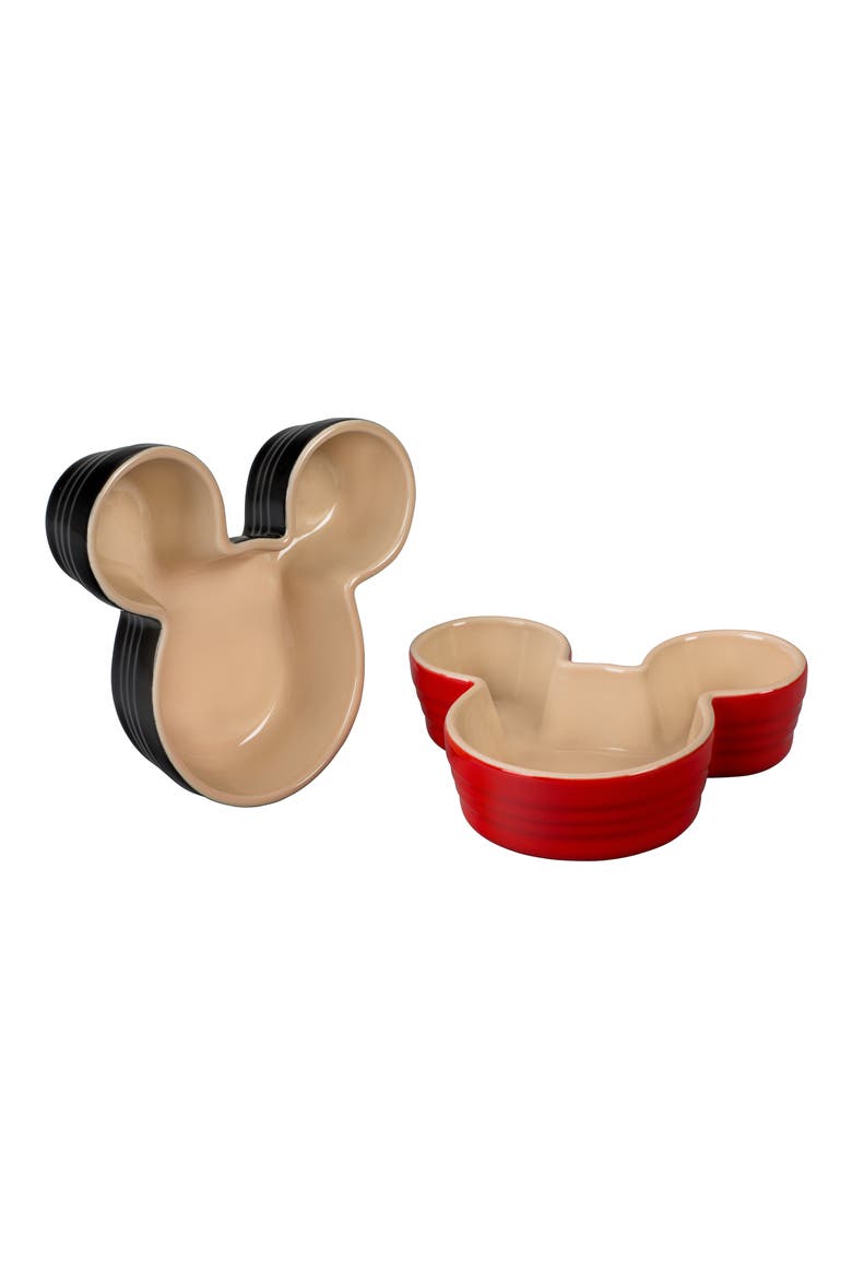 Mickey Mouse Set of 2 Ramekins, Alternate, color, CERISE/ BLACK