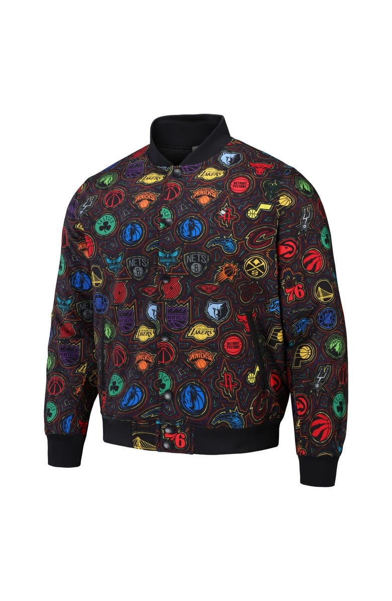 STAPLE Men's NBA x Staple Black All Teams Fusion Full-Snap Jacket, Alternate, color,