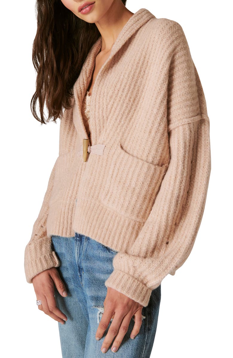 Lucky Brand Toggle Front Cardigan, Alternate, color, Grey Morn