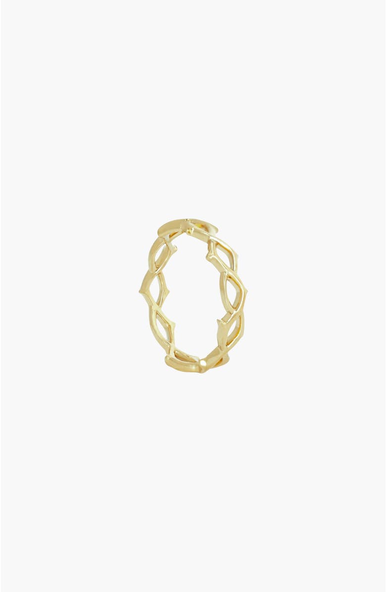 Rizen Jewelry Crown Of Thorns Band Ring, Main, color, 18K Gold Plated