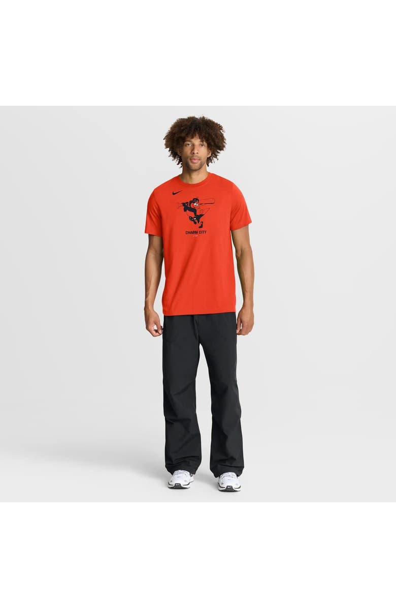 Nike Men's Nike Orange Baltimore Orioles Tri-Blend Logo T-Shirt, Alternate, color, Orange