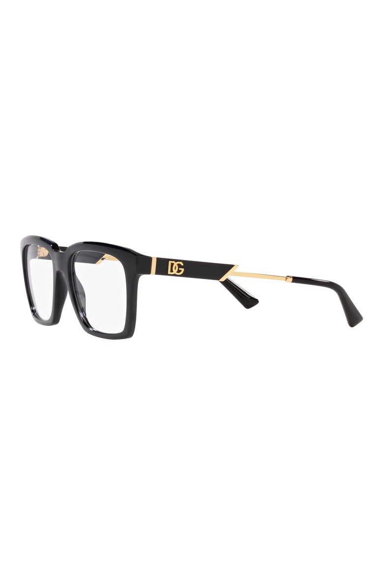54mm Square Optical Glasses, Alternate, color, BLACK