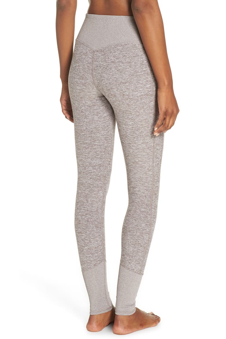 High Waist Lounge Leggings, Alternate, color, GRAVEL HEATHER