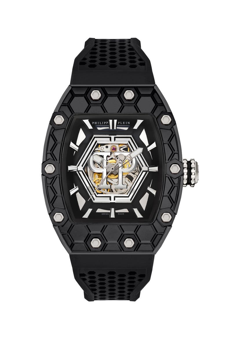 Watch Hexagon Men, Main, color, black