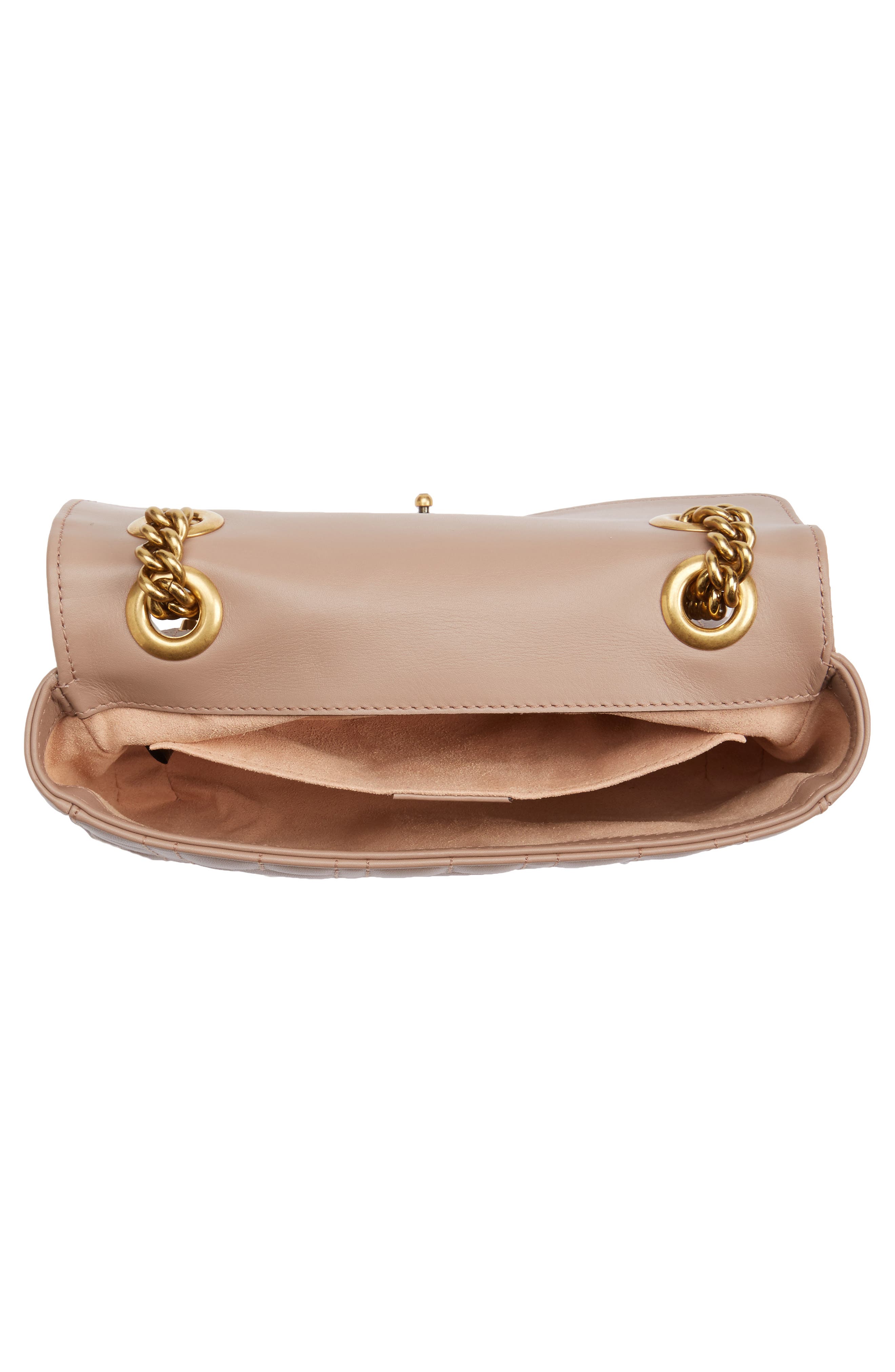 Gucci Mini GG Marmont 2.0 Imitation Pearl Logo Matelassé Leather Shoulder Bag, Alternate, color, 