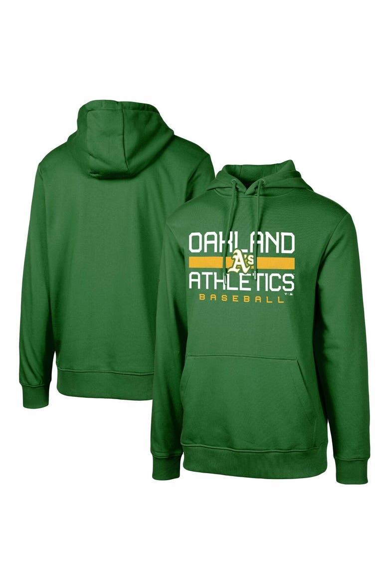 Men's Levelwear Green Oakland Athletics Podium Pullover Hoodie, Main, color, Green