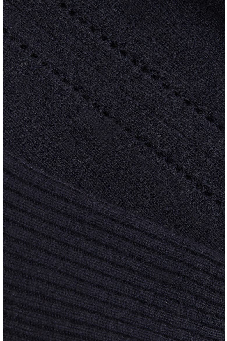 Anya Pointelle Accent Crewneck Sweater, Alternate, color, NAVY