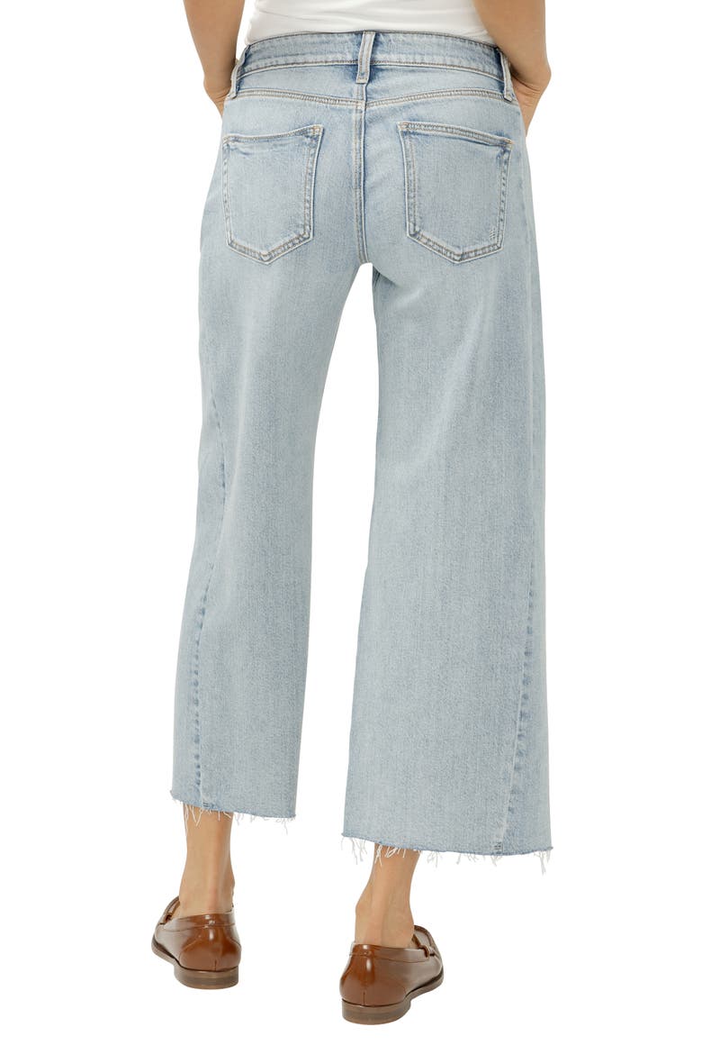 Suki Curvy Raw Hem Ankle Wide Leg Jeans, Alternate, color, WEST END