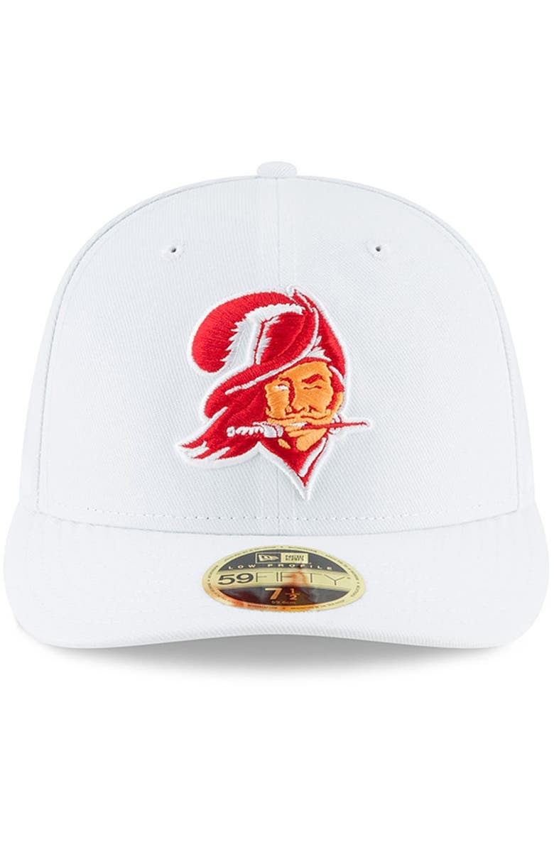 New Era Men's New Era White Tampa Bay Buccaneers Omaha Low Profile 59FIFTY Fitted Hat, Alternate, color, White