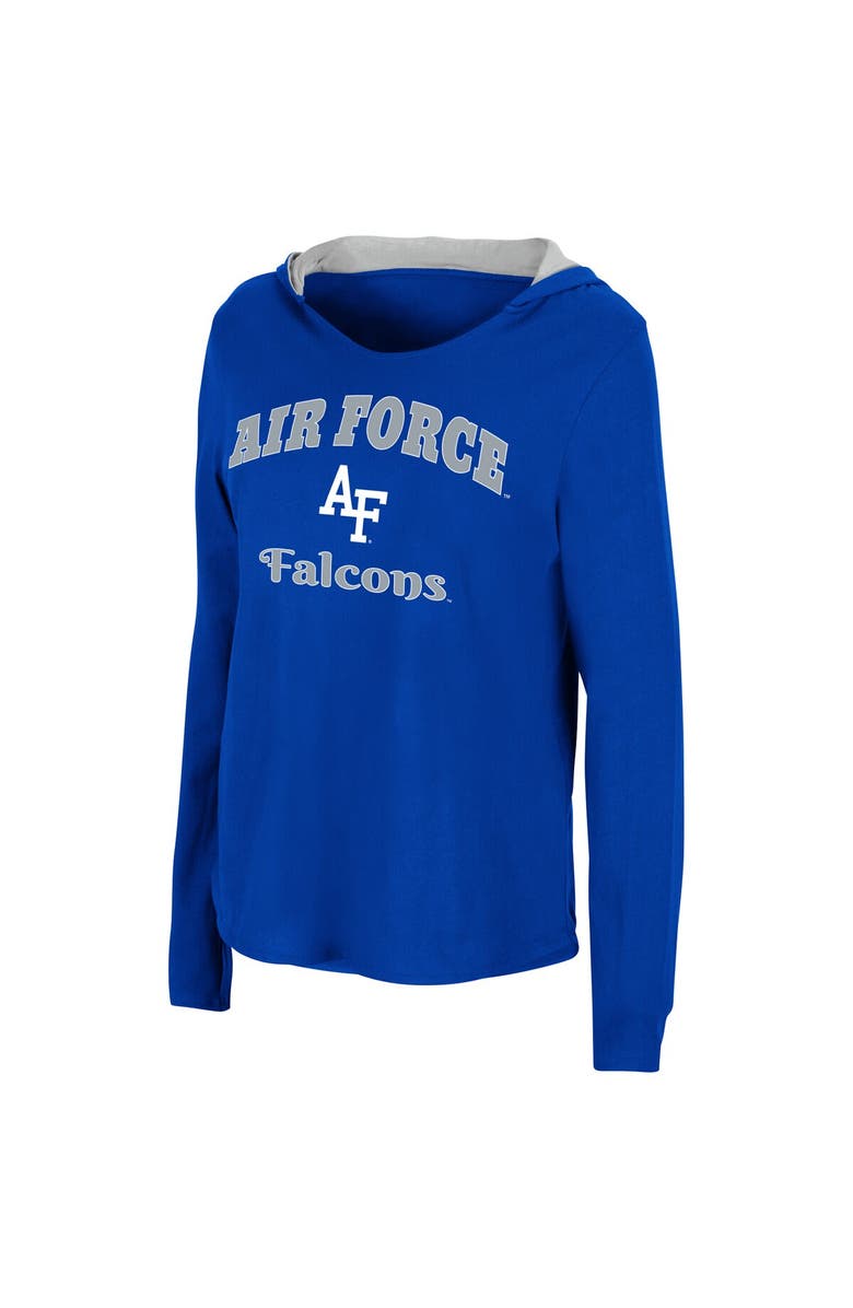 COLOSSEUM Women's Colosseum Royal Air Force Falcons Catalina Hoodie Long Sleeve T-Shirt, Alternate, color, 