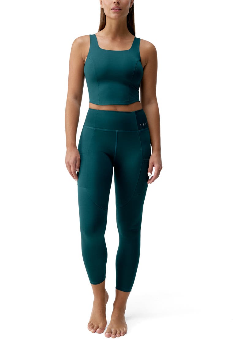 Godo Medium Support Performance Sport Top, Alternate, color, Deep Green