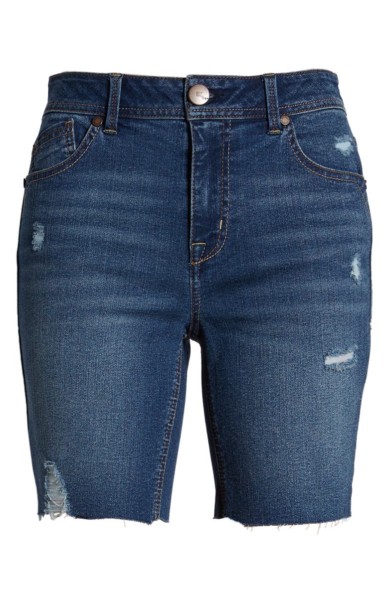 1822 Denim Distressed Bermuda Shorts, Alternate, color, 