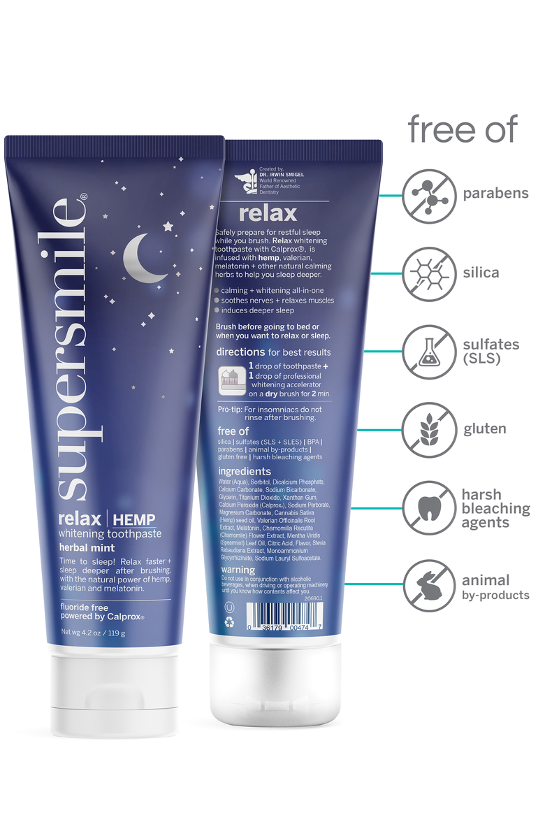 Supersmile Professional Relax Whitening Toothpaste, Alternate, color, White