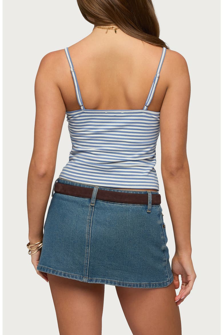 Emilea Stripe Stretch Cotton Camisole, Alternate, color, BLUE-AND-WHITE