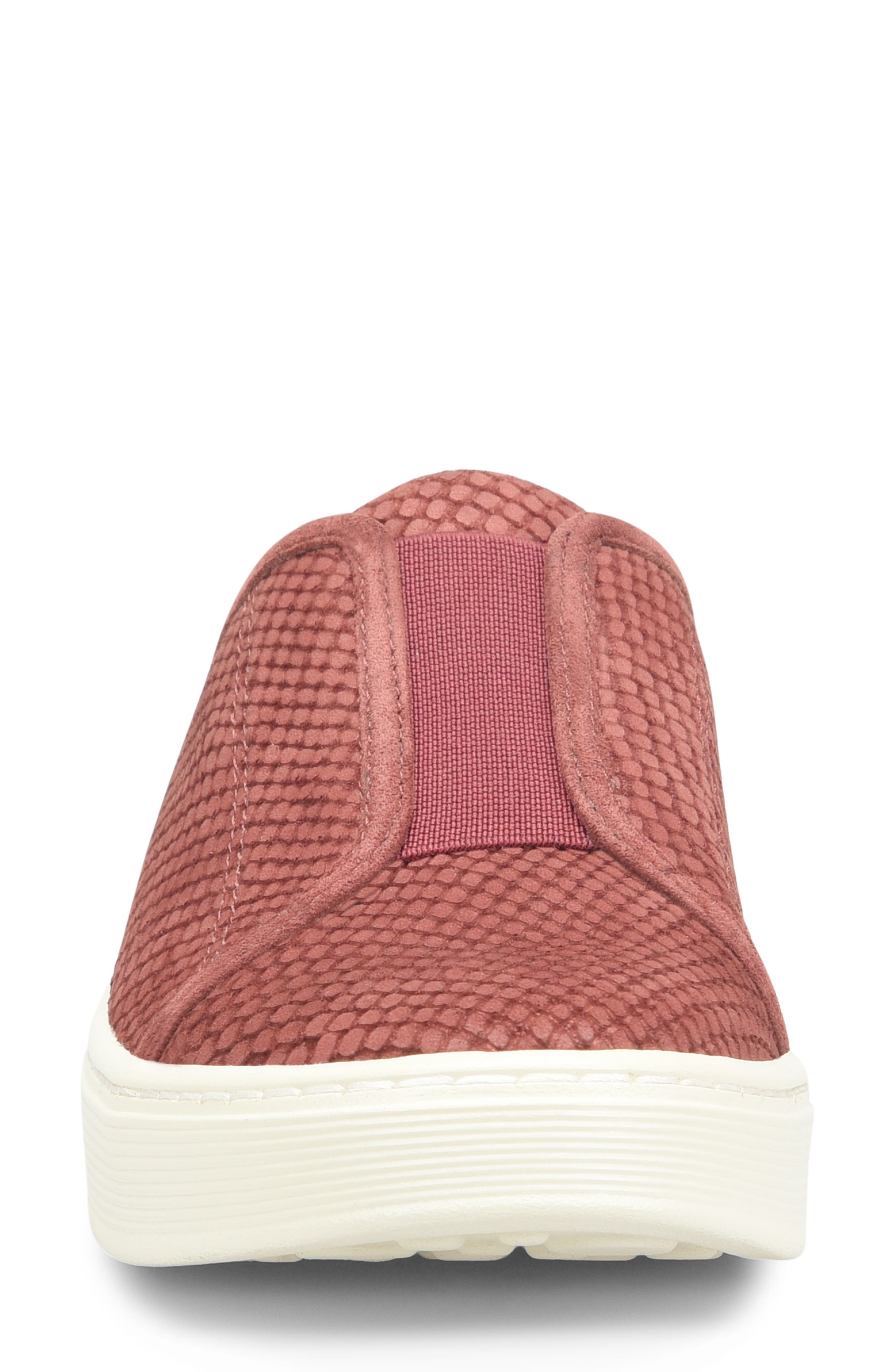 Söfft Beekon Snake Embossed Sneaker Mule, Alternate, color, Brick