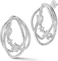 SPHERA MILANO Statement Frontal Hoop Earrings